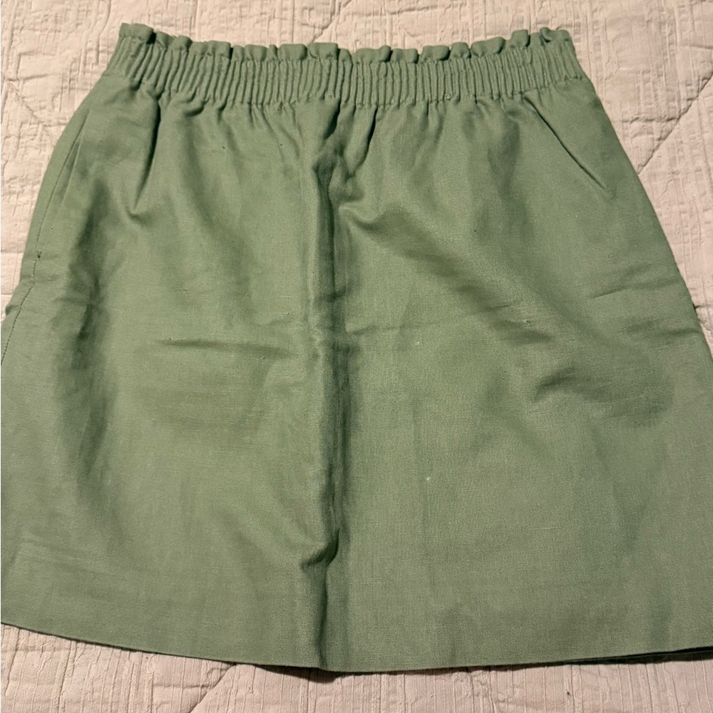 J. Crew Linen Elastic Waist Skirt